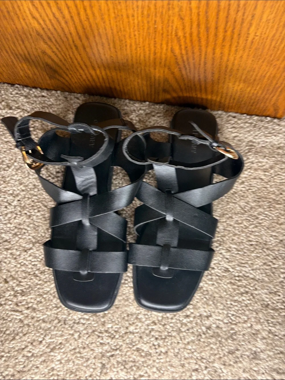 Faux-Leather Gladiator Sandals for Women